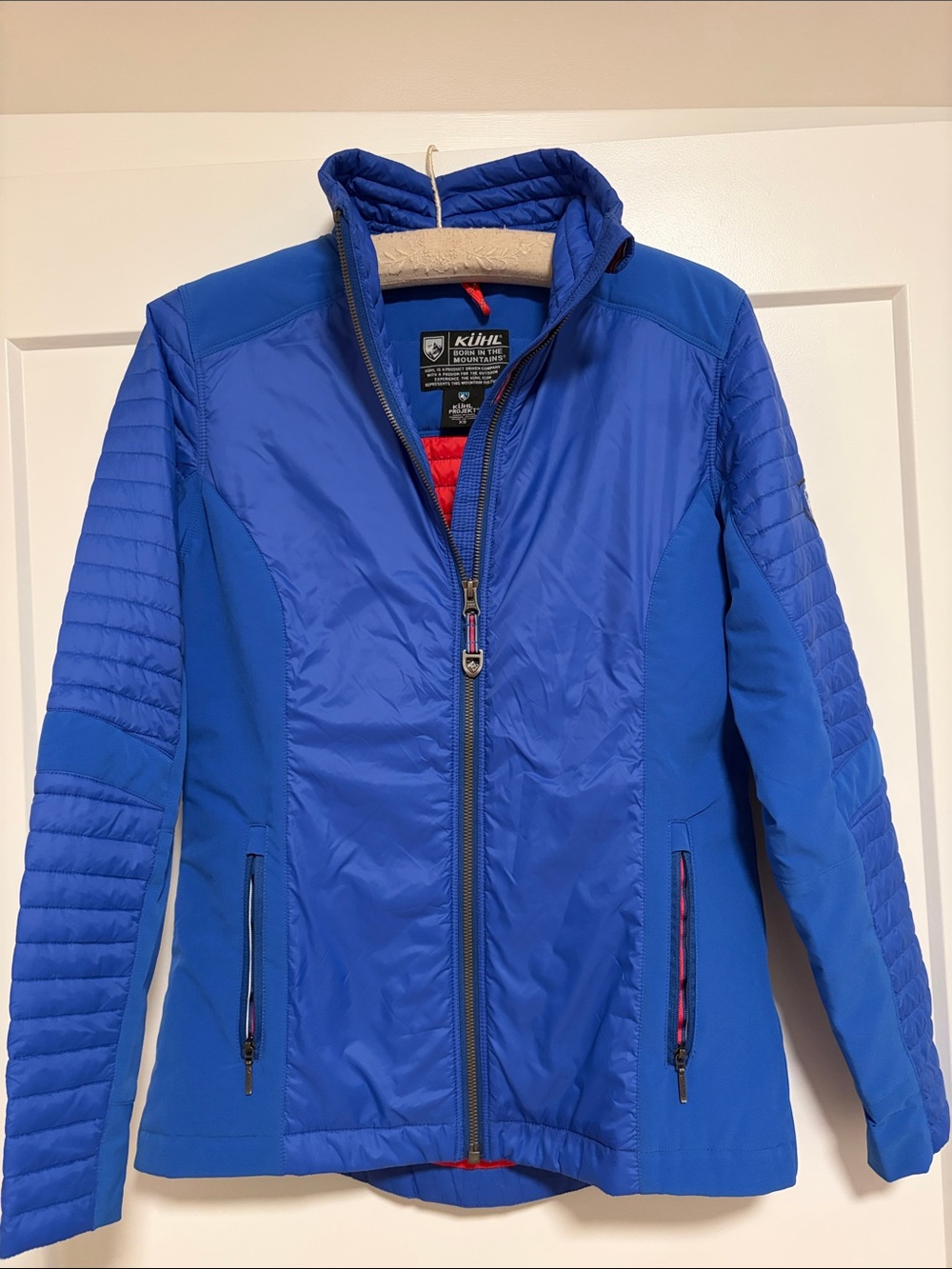Kuhl Women's Royal Blue Quilted Sleeve Puffer Jacket